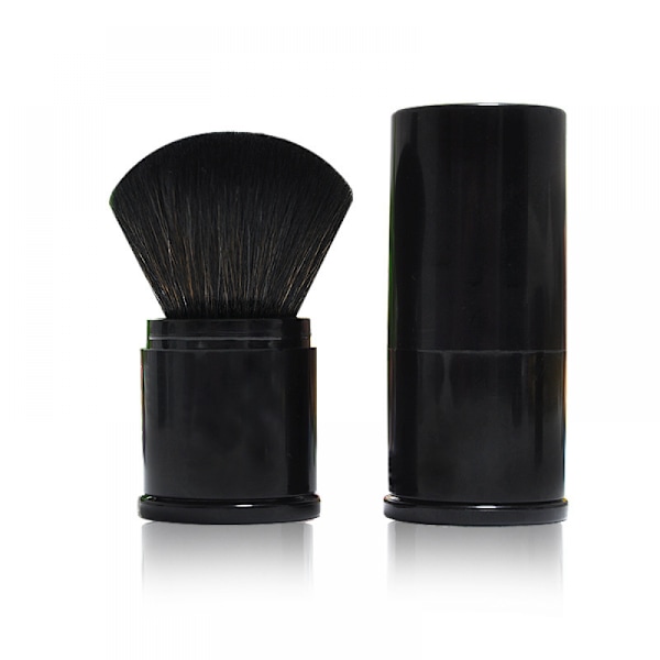 1 st Bärbar Svart Puderborste Teleskopisk Rouge Borste Makeup Borste Multifunktionell Skönhets Makeup Verktyg（svart）