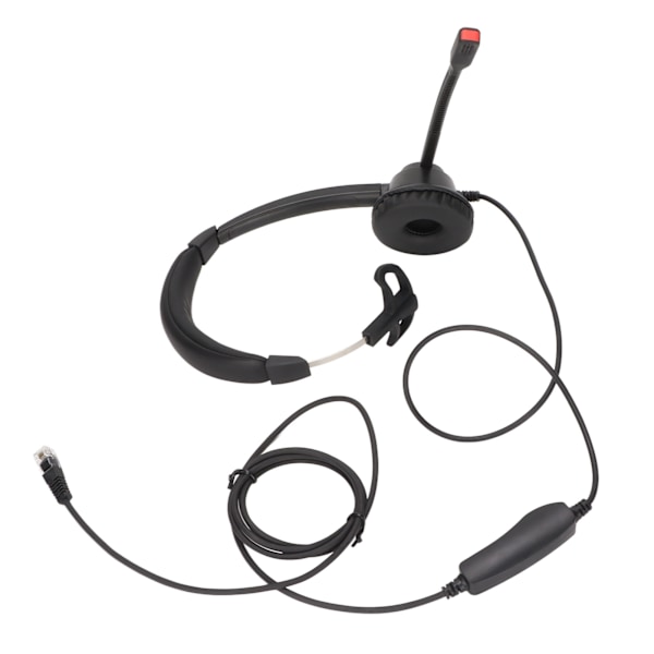 Telefon headset högtalare volymjustering mikrofon mute monaural RJ9 affärs headset svart