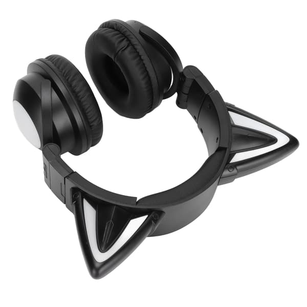 Kattöron Bluetooth-headset Stereoheadset med mikrofon LED söt katthuvudset för flickor barn
