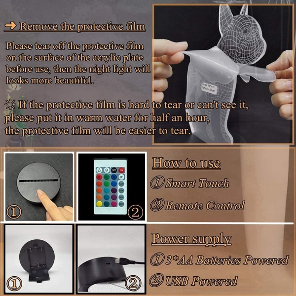 Lejon 3D nattlampa, Simba barn LED nattlampa för sovrum, touch & fjärrkontroll, USB-driven, flerfärgad födelsedag semesterdekoration belysning