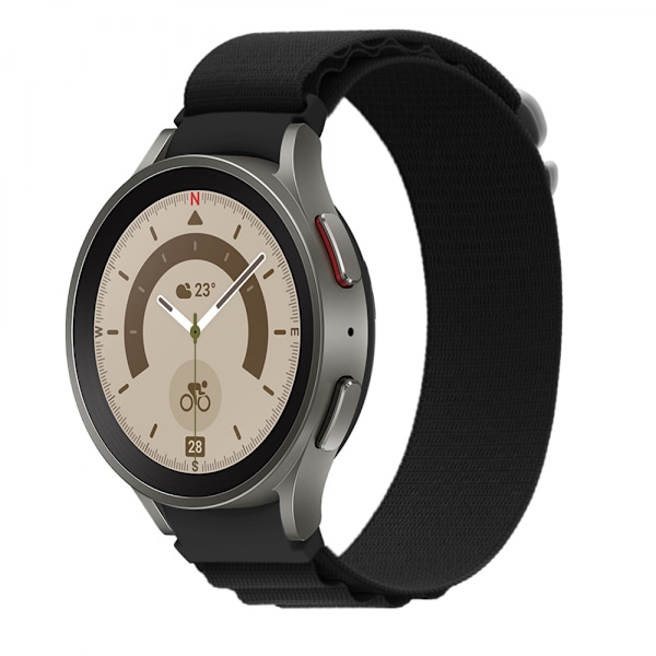 Alppilenkki Nylon-rannekkeet yhteensopivat Samsung Galaxy Watch 4/5 40mm 44mm/ Säädettävä urheiluranneke G-koukku rannekkeilla naisille ja miehille