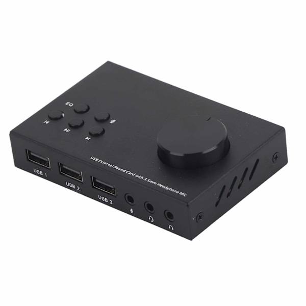 USB Ekstern lydkort Stereo 3,5 mm grensesnitt Multimodus design Flere EQ lydkonvertering Lydadapter