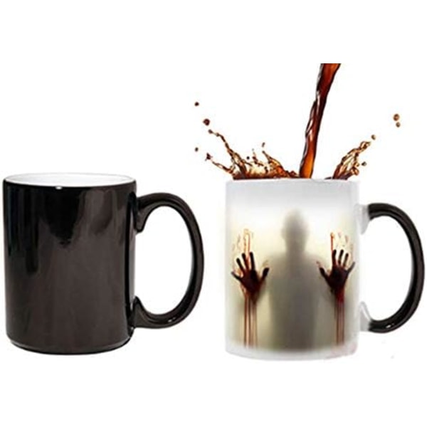 Anjiyoyo The Walking Dead Mug Fargeskiftende Varmesensitiv Keramisk 11oz Kaffe Krus Overraskelsesgave