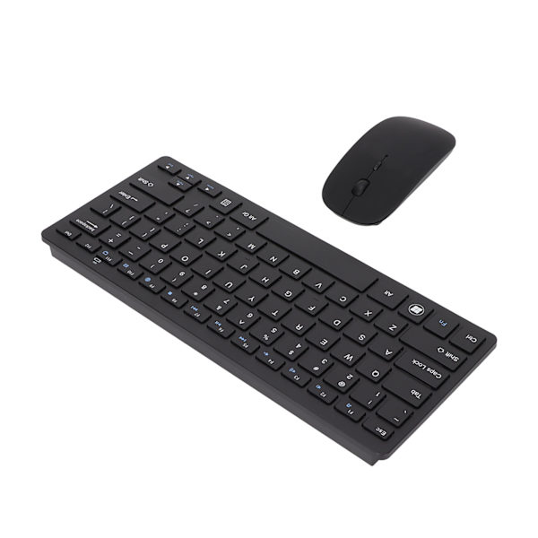 2.4G langaton näppäimistö ja hiiri -yhdistelmä 78 näppäintä, tukee 800 1000 1200Dpi, ultraohut musta USB-näppäimistö ja hiiri PC-tabletille