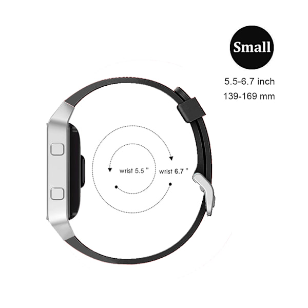 TPU Twill Watchband Watch Rem for Fitbit Blaze (svart S)