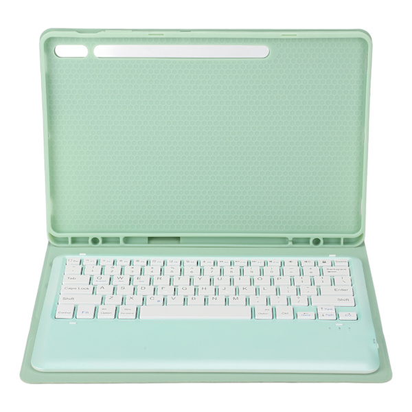 For Tab S8 näppäimistökotelo Matcha Green säädettävä kulma PU-kotelo irrotettava tabletti langaton näppäimistö SM X800 S7 FE ilman kosketuslevyä