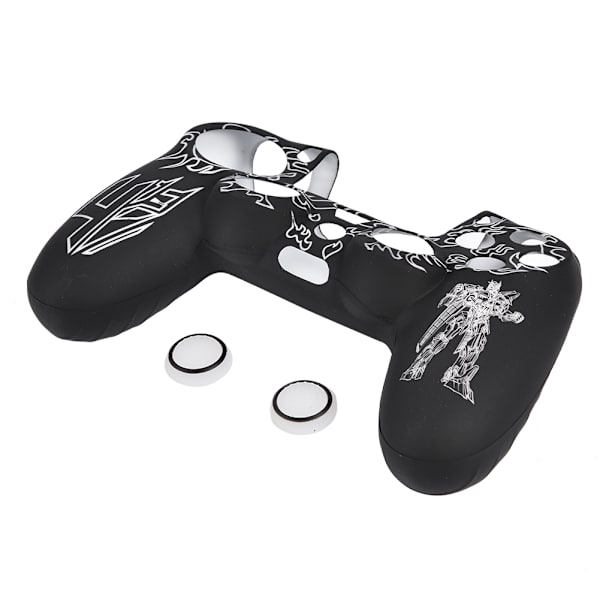 Blød silikone cover med Transformers-design til PS4-controller - Hvid og sort