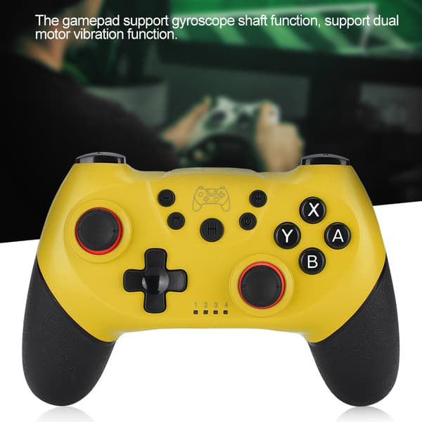 Trådløs Bluetooth-spillhåndtak Gamepad med vibrasjon 6-akset somatosensorisk for Switch Hostgul