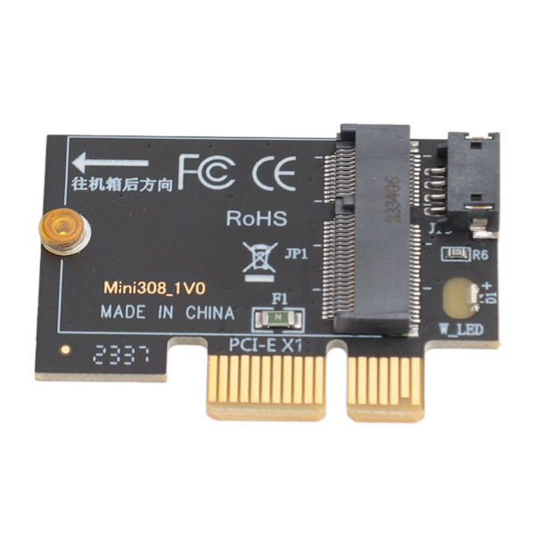 M.2 til PCIE X1 Adapterkort Høyhastighets dataoverføring Pluggbar M.2 til PCI Express X1 Mini Adapterkort for stasjonær PC
