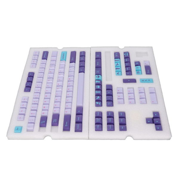 PBT-tangentbordsknappar 128 tangenter Livfulla färger Fadeless Hållbar PBT Enkel installation Mekaniska tangentbordstangenter Vaporwave