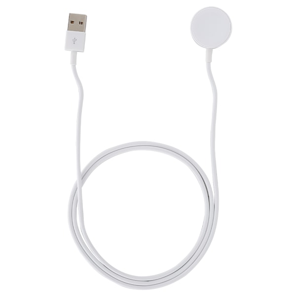 Hvit trådløs ladeklokke magnetisk lader USB-kabel for iWatch Series 1/2/3/4