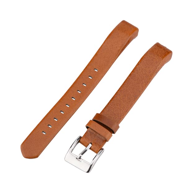 Ekte skinn armbånd Smart håndleddsrem erstatningsstropp for Fitbit Alta Glossy Brown