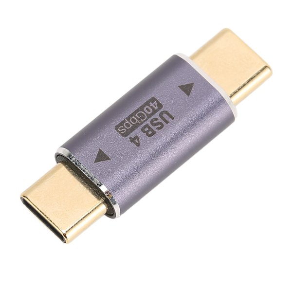 USB C hane till hane adapter PD 100W 8K 40Gbps höghastighetsladdning HD-överföring guldpläterad typ C hane till hane adapter