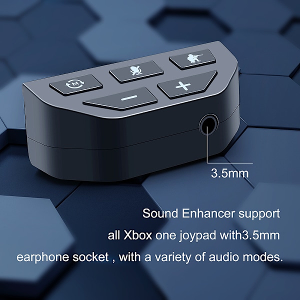 Spelkontroll ljudförstärkare Gamepad headset adapter för Xbox One S/X(Svart)