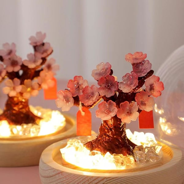 DIY Håndlavet Sakura Natlys Kreativ Atmosfærisk Lys Soveværelse Varmt Dekoration Pynt Gave til Venner Drenge