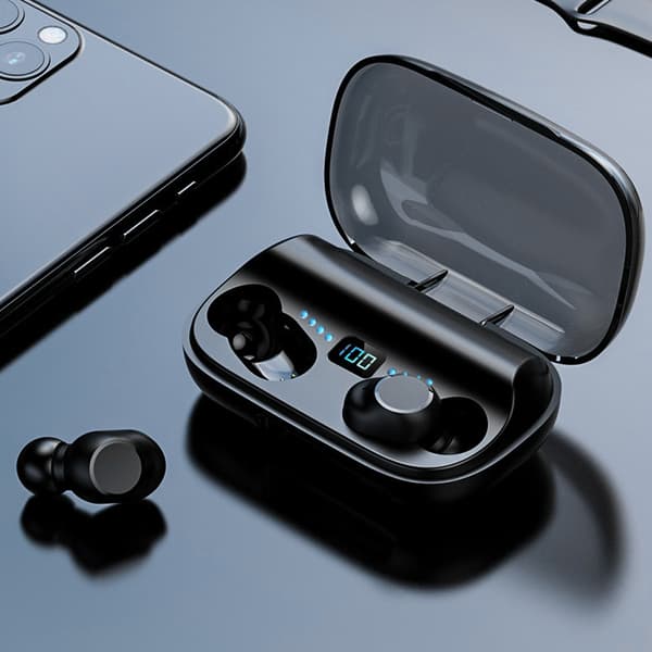 JS2 Bluetooth-ørepropper TWS trådløse stereo-ørepropper 5.0 HIFI digitalt displayJS‑02