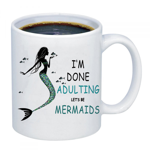 Havfrue Kaffe Krus Morgenmad Krus Sjov Kaffe Krus 11 Ounces Inspirerende Og Motiverende