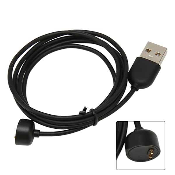 Ladererstatning for Xiaomi Mi Band 5 6 7 NFC Smartwatch USB Magnetisk Ladekabel for Amazfit Band 5 3.3ft Svart