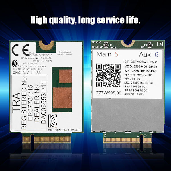 För HP LT4120 för Snapdragon X5 LTE T77W595 796928-001 4G WWAN M.2 Modem Modul 150Mbps