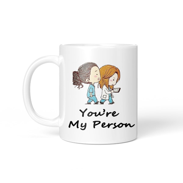Morsom kaffekopp - Du er min person - Vennskapskrus - Bursdagskrus for venninne, venninner, søster - Søt kaffekopp, BFF, søstre - 11 oz