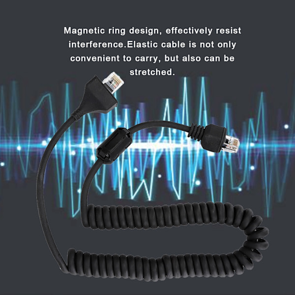 Handmikrofonkabel förlängningskontakter Magnetisk ringlinje för TK-868G TK-768 TK-862G TK-762G