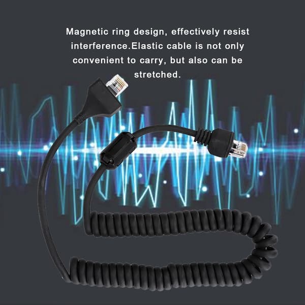 Håndmikrofonkabelforlængelsesstik magnetisk ringledning til TK-868G TK-768 TK-862G TK-762G
