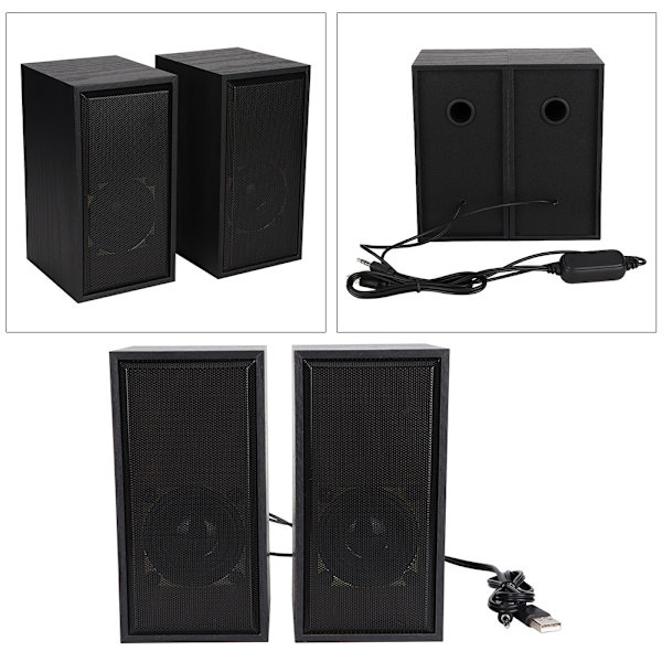 Stereo Multimedia Kolonne Jern Nett USB Desktop Bærbar PC Datamaskin Kablet Høytaler