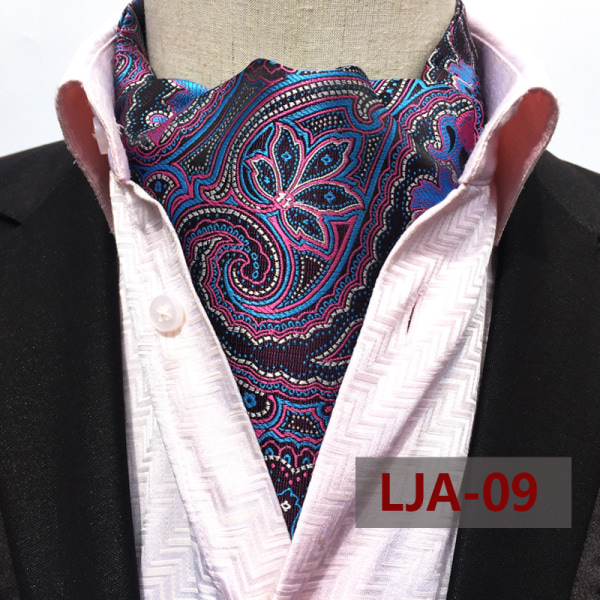 Men's Paisley Polyester Jacquard British Suit Shirt Neckband Fashion Business Scarf