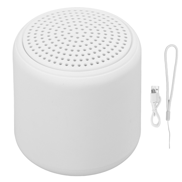 Mini Bluetooth5.0-kaiutin, ulkoilukäyttöön sopiva kannettava langaton monitoiminen kaiutinlaatikko, valkoinen