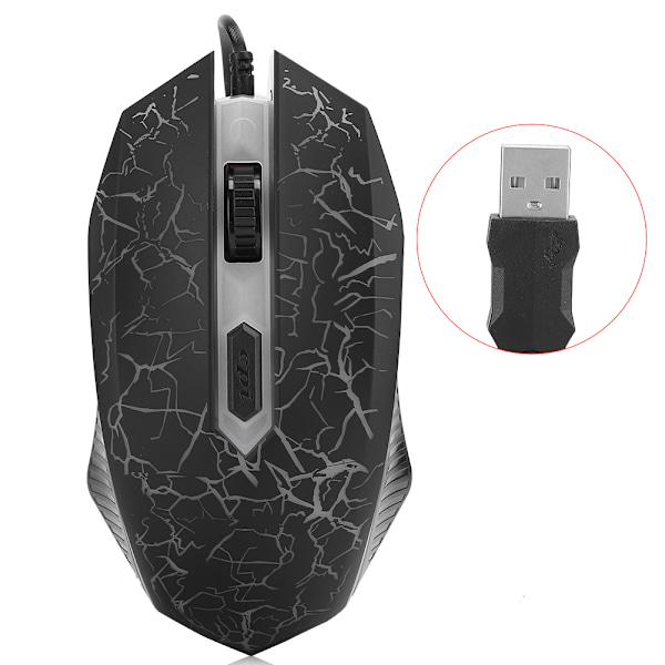 Mute Mouse Wired USB Gaming Mouse Luminous Computer Accessory k1901 for Office