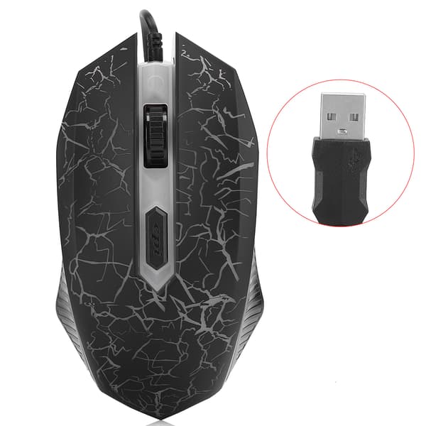 Mute Mus Wired USB Gaming Mus Lysende Computer Tilbehør k1901 til Kontor