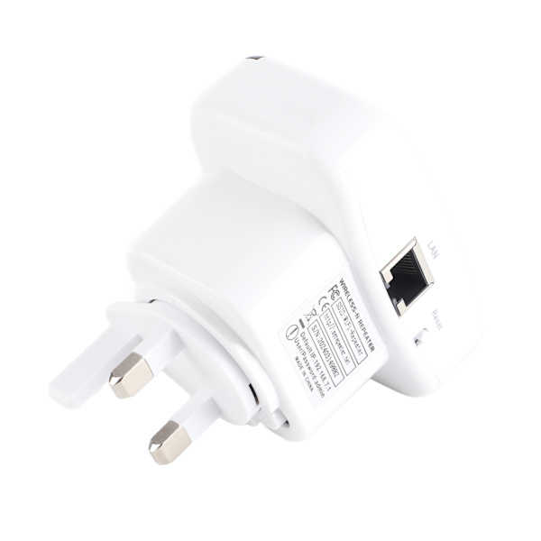 WiFi Repeater Trådløs RJ45 Router/AP Mode Hotspot Extender Signalforstærker Tilbehør UK Stik