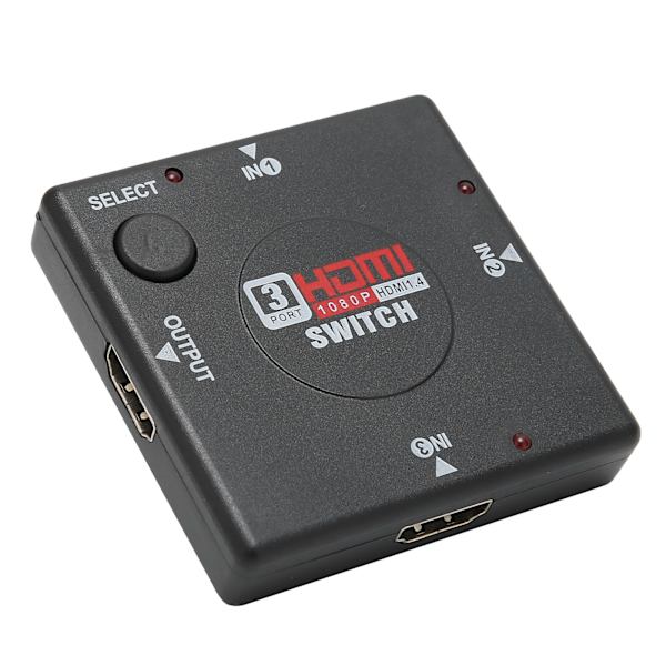 Vaihdin 3 sisään 1 ulos High Definition Multimedia Interface -äänenmuunninsignaalinjakaja