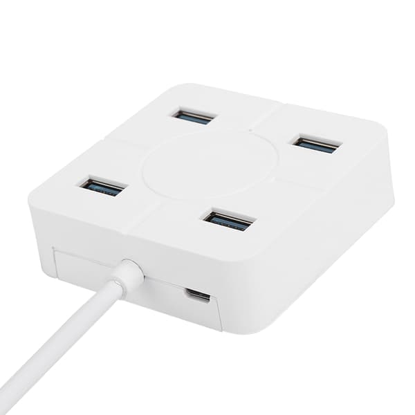 Hub Multi 4-Port Splitter Ekspansjonskabel Adapter Ultra Speed Bærbar Datamaskin USB 3.0