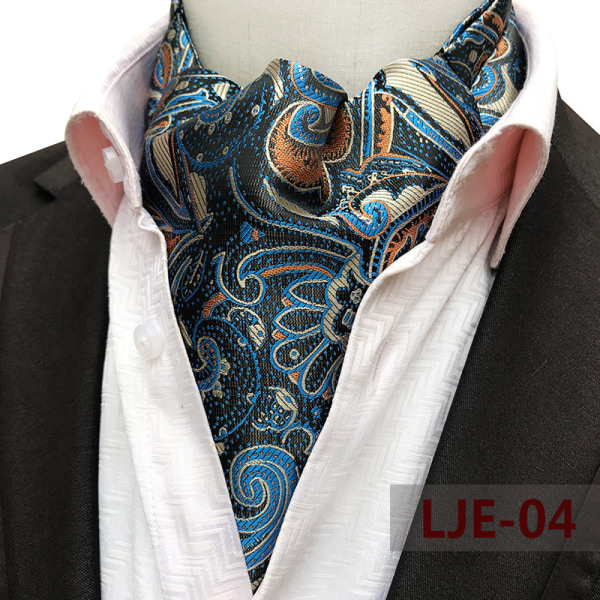 Men's scarf New cashew flower jacquard polyester British suit Shirt Neckband Business scarf