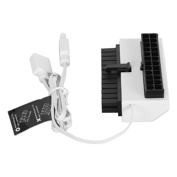 ATX 24-stifts 90 graders ARGB-adapter 5V 3-stifts ARGB hona till hane strömkabeladapter för datormoderkort ATX-strömförsörjning vit