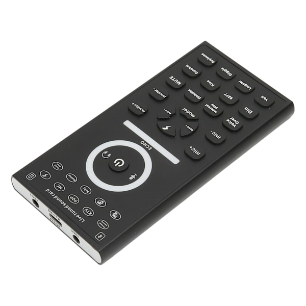 Mini stemmeveksler enhed Multi Sound Effects Plug and Play håndholdt Live Sound Card til telefon PC