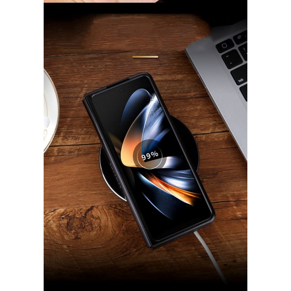 Kompatibel med Samsung Galaxy Z Fold 3 Fodral Präglad Läder Folio Flip Lyx Design PU Läder Stötsäkert Skyddsfodral
