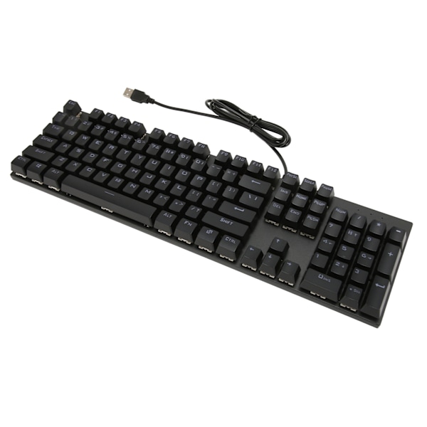 Fuld størrelse mekanisk tastatur 104 taster USB kablet gaming tastatur med numerisk tastatur rød switch til Windows sort