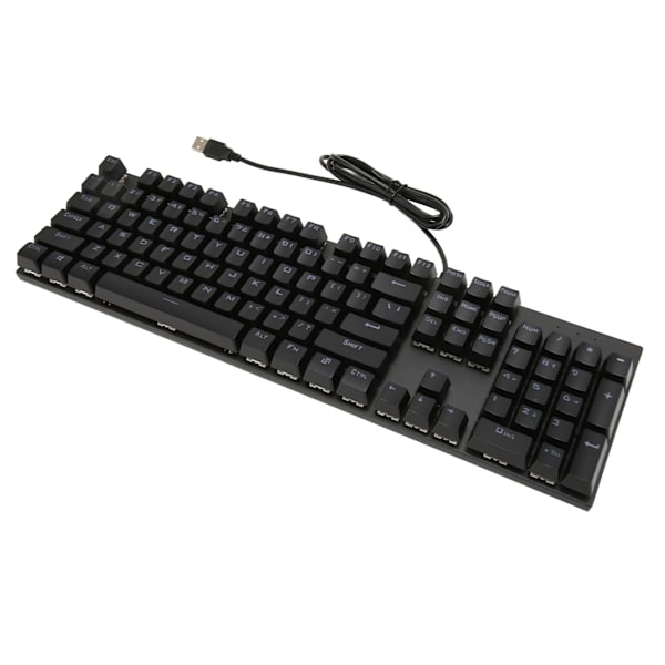 Mekanisk tangentbord i fullstorlek, 104 tangenter, USB-anslutet speltangentbord med numeriskt tangentbord, röd brytare för Windows, svart