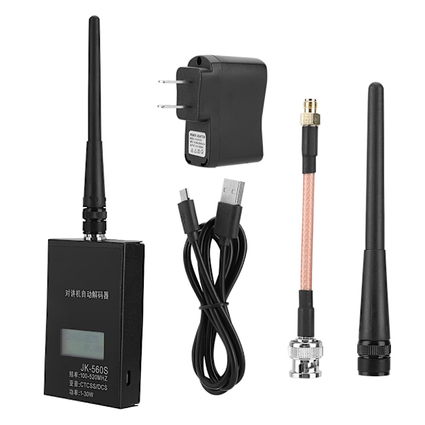 Frekvensteller JK560S for Baofeng Walkie Talkie Dekoder 1-30w 100-520MHz CTCSS/DCS Antenne