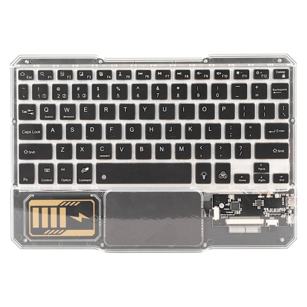 Bluetooth-tastatur Multifunksjon Ultra Slim Gjenladbar Bakgrunnsbelysning RGB-nettbrett-tastatur for IOS for Android