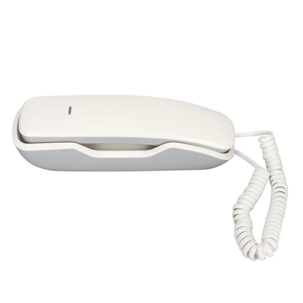 Vægmonterbar telefon Mini holdbar ledning fastnet til hjem hotel kontor hvid