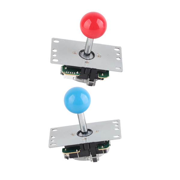 2-spillers arkade-spil DIY-sæt LED-belyste trykknapper USB-encoder til pc-spil 5V (rød blå)