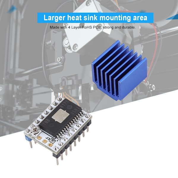 3D-skrivertilbehør SD6128 Stepper Motor Driver 128 High Subdivision Motor Module (Blå)