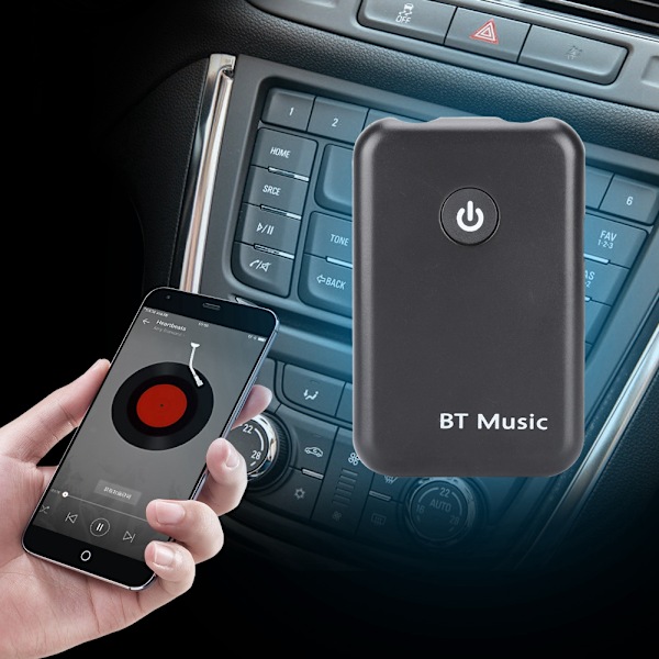 2-i-1 Bluetooth-sender og -modtager 3,5 mm stereo musikaudiokabel Dongle V4.2-adapter til TV
