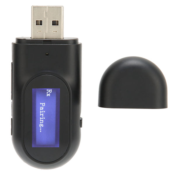 Bluetooth-sender Bluetooth 5.0-adapter med LCD-skærm til pc'er, tv'er, projektorer og højttalere