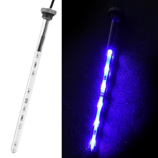 17cm DIY datamaskin vannkjølingstanklys virusreservoar LED-lampebelysning (blå)
