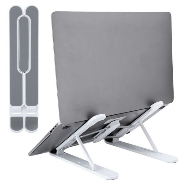 Notebook-stativ MultiPosition Fällbar Fäste 1117in Laptop Kylstöd Bas Lyft Riser(Vit )