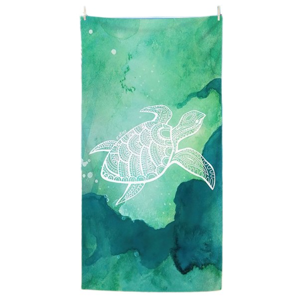 Turtle strandhandduk, mikrofiber badhandduk havssköldpadda present, sandfri snabbtorkande poolhanddukar 31" x 63" överdimensionerade handdukar för yoga